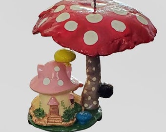 Mushroom Ornament, Fairy Garden, Mushroom Forest, Gnome House, Christmas Ornament