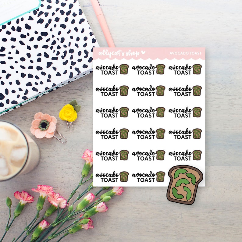 Planner Stickers Avocado Toast