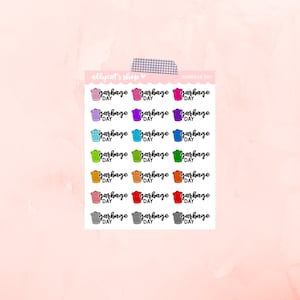 Garbage Day Stickers - Planner Stickers