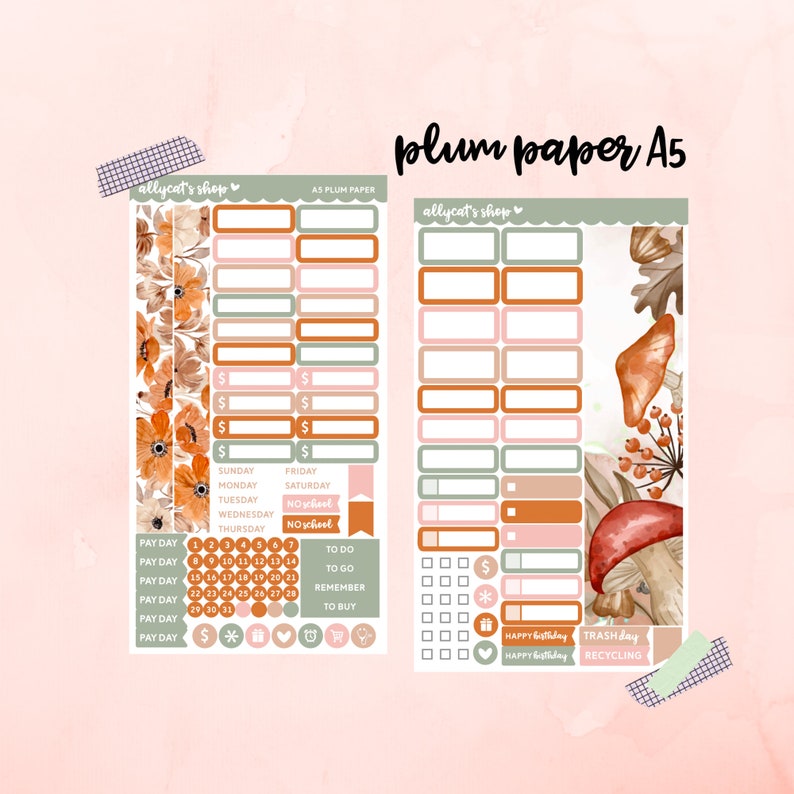 Piper A5 Monthly Kit Plum Paper Planner A5 image 1