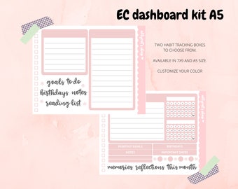 Productivity Dashboard Kit - A5 Planner Size
