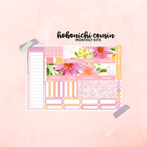 Adeline - Hobonichi Cousin MONTHLY Kit - Planner Stickers, Hobonichi Cousin