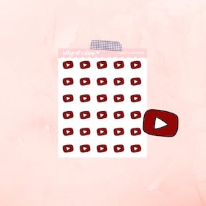 Youtube Icon - Hand Drawn Planner Stickers