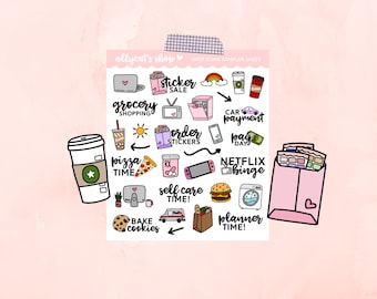 Shop Icon Sampler - Hand Drawn Planner Stickers