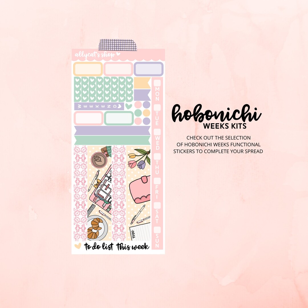 Spring Hobonichi Weeks Basic Kit - Planner Stickers, Hobonichi Techo ...