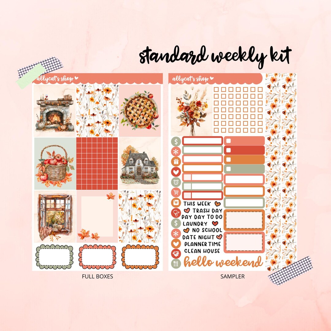 Hazel Sticker Kit // Vertical Planners, Hourly Planners - Etsy Canada