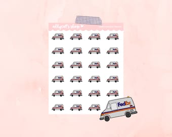 Fedex Delivery Truck Icon Stickers - Planner Stickers