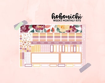 Sophia - Hobonichi Weeks MONTHLY Kit - Planner Stickers, Hobonichi Techo Weeks