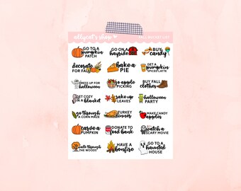 Fall Bucket List - Planner Stickers