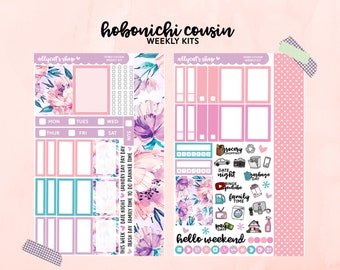 Violet - Hobonichi Cousin Weekly sticker kit