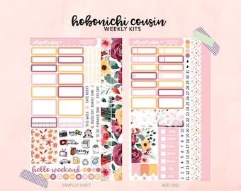 Sophia - Hobonichi Cousin Weekly sticker kit