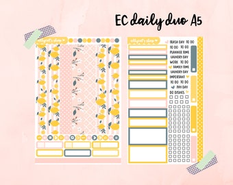 Lucy - A5 Daily Duo Weekly kit // Planner Stickers