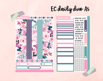 Lillian - A5 Daily Duo Weekly kit // Planner Stickers