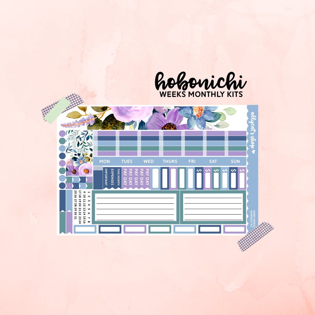 Claire - Hobonichi Weeks MONTHLY Kit - Planner Stickers, Hobonichi ...