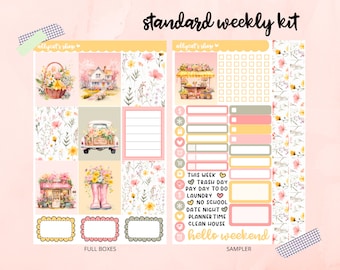 Delilah Sticker Kit // Vertical Planners, Hourly Planners