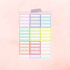 Multiple Stacked Habit Trackers - Planner Stickers// Functional Stickers