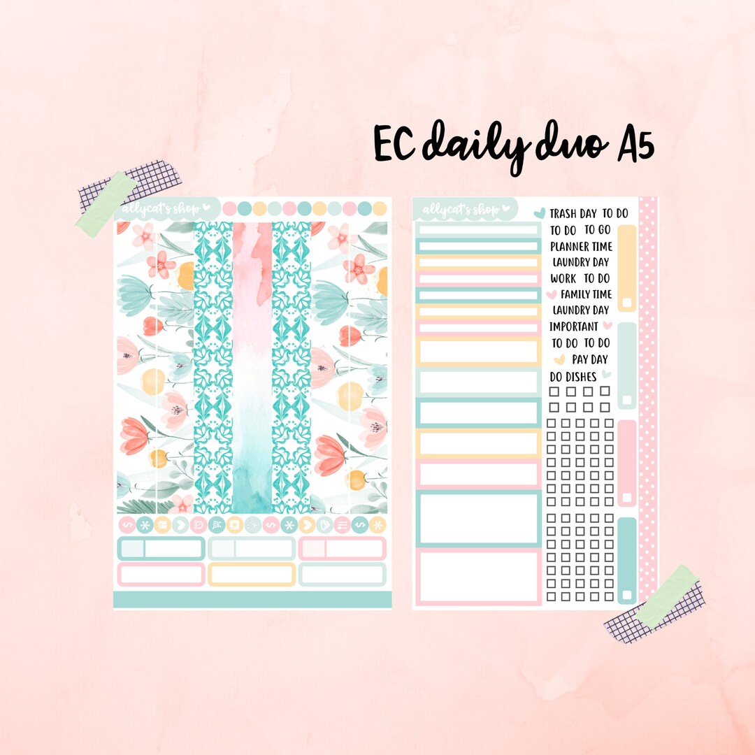 Natalie A5 Daily Duo Weekly Kit // Planner Stickers - Etsy