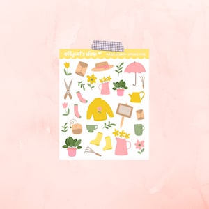 Springtime Deco Sheet - Hand Drawn Planner Stickers