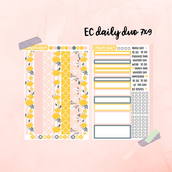 Lucy - Daily Duo 7x9 Weekly kit // Planner Stickers