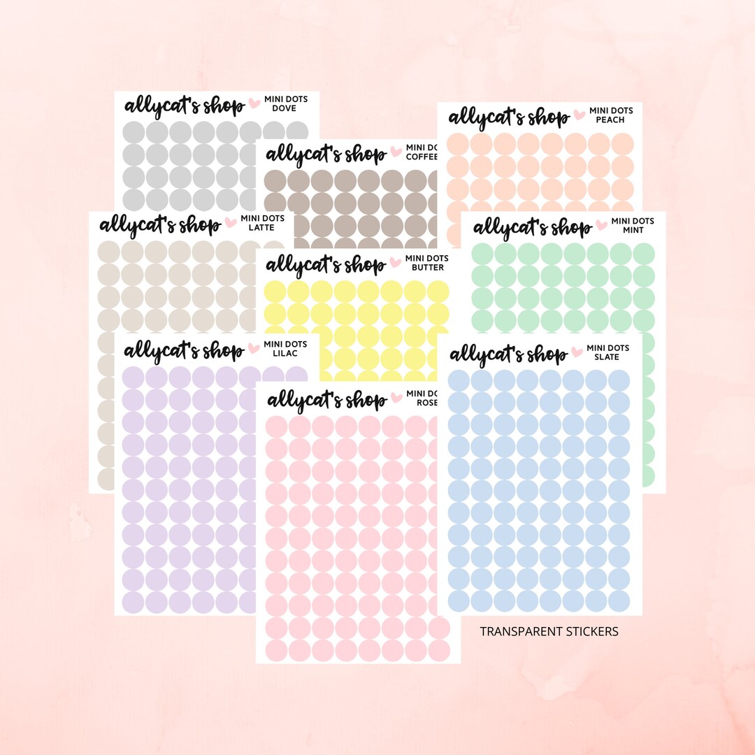 Mini Dots - Transparent Planner Stickers - Etsy