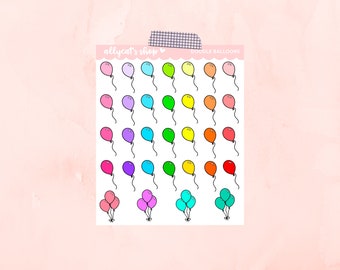 Balloon Doodles - Hand Drawn Planner Stickers