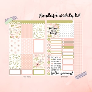 Antique Floral Sticker Kit // Vertical Planners, Hourly Planners
