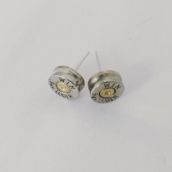 9mm cheap bullet earrings