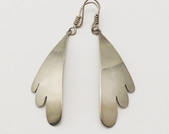 Sterling Silver Wing Earrings - 925