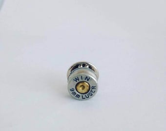 Winchester 9mm Bullet Shell Tie Tack