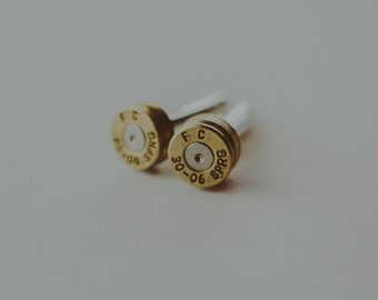 9mm Brass Bullet Shell Cuff Links - FC 30-06 9mm Cufflinks