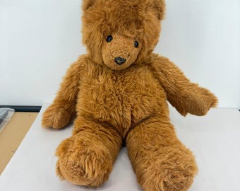 GUND JCPenney Exclusive 1987 Brown Shaggy Teddy Bear Plush K-32 Korea Vintage