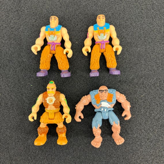 Y2K Lot of 4 Fisher Price Imaginext Caveman Action Figure Shreds