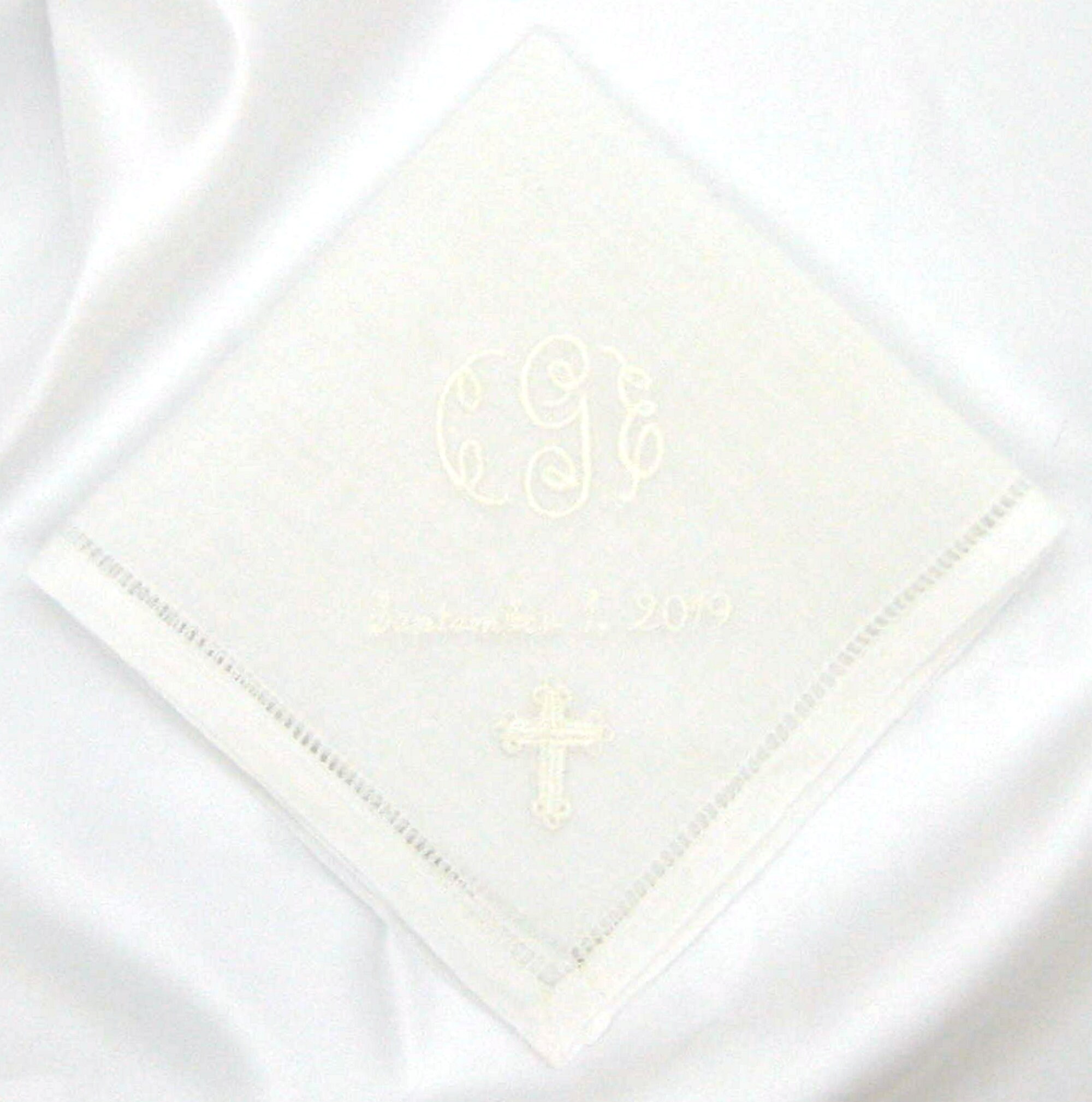 SMALL CROSS HANDKERCHIEF for Baby Boy Christening/baptism Etsy