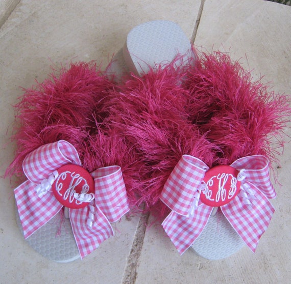 fuzzy flip flops