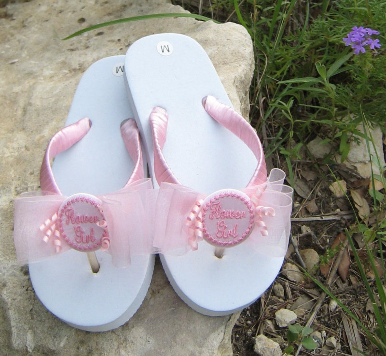 FLOWER GIRL Flip Flops Children & Girls Beach and Outdoor Etsy