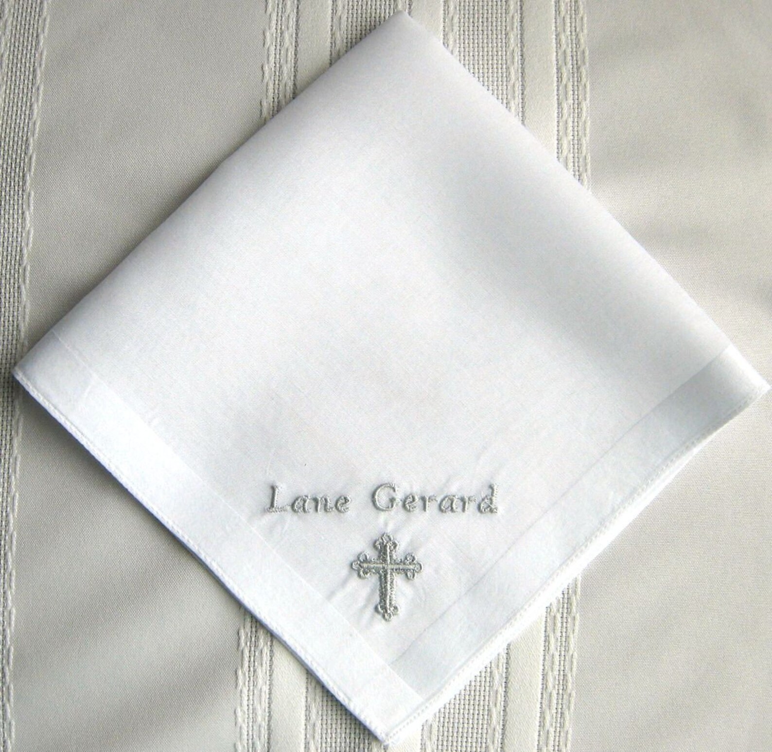 SMALL CROSS HANDKERCHIEF for Boy or Girl Christening/Baptism Etsy