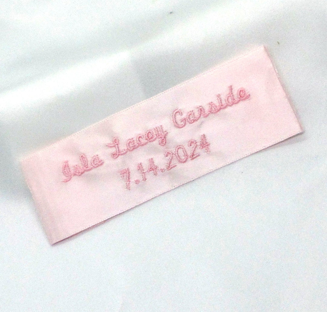 PERSONALIZED WEDDING DRESS Label, Custom Emboidered, Your Name ...