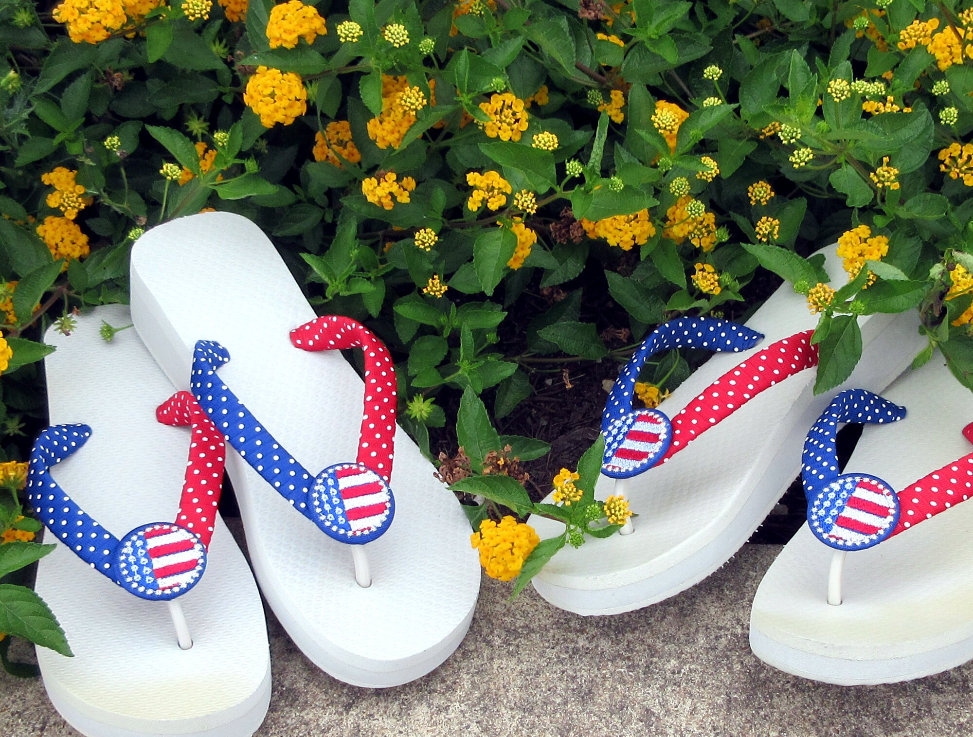 patriotic flip flops