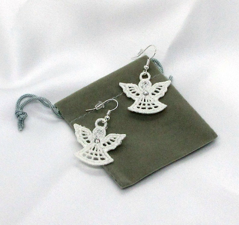 CHRISTMAS ANGEL EARRINGS Lightweight Swarovski Crystal Etsy