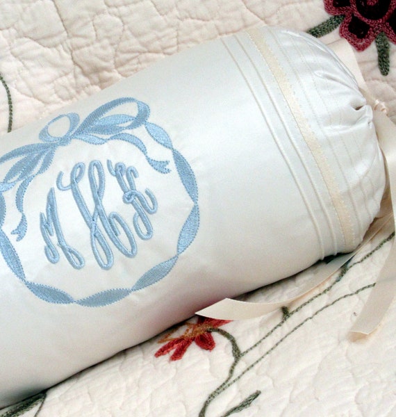 monogrammed neck pillow