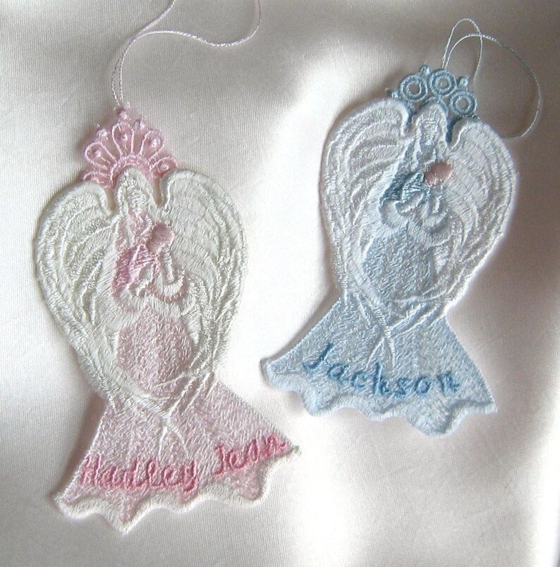 LACE GUARDIAN Angel Ornament FSL Unique Baby Shower Gift