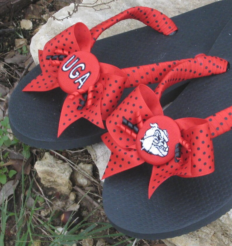 SCHOOL FLIP FLOPS Colleges and High Schools Mascots School Etsy