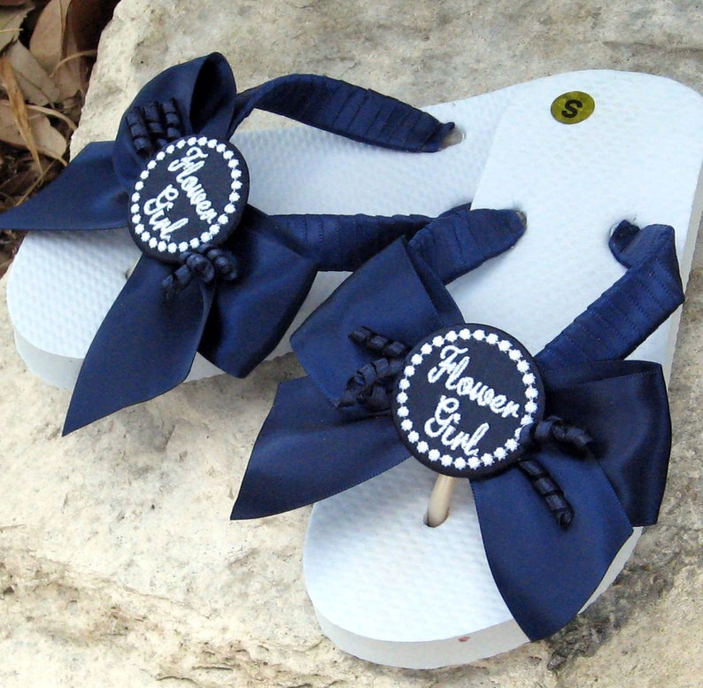 FLOWER GIRL Flip Flops Children & Girls Beach and Outdoor Etsy