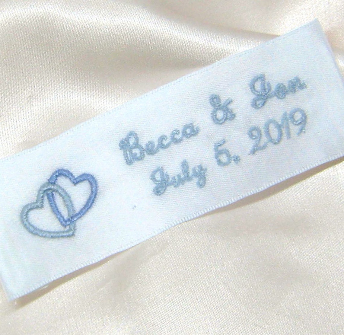 PERSONALIZED WEDDING DRESS Label Custom Emboidered Your Name Etsy