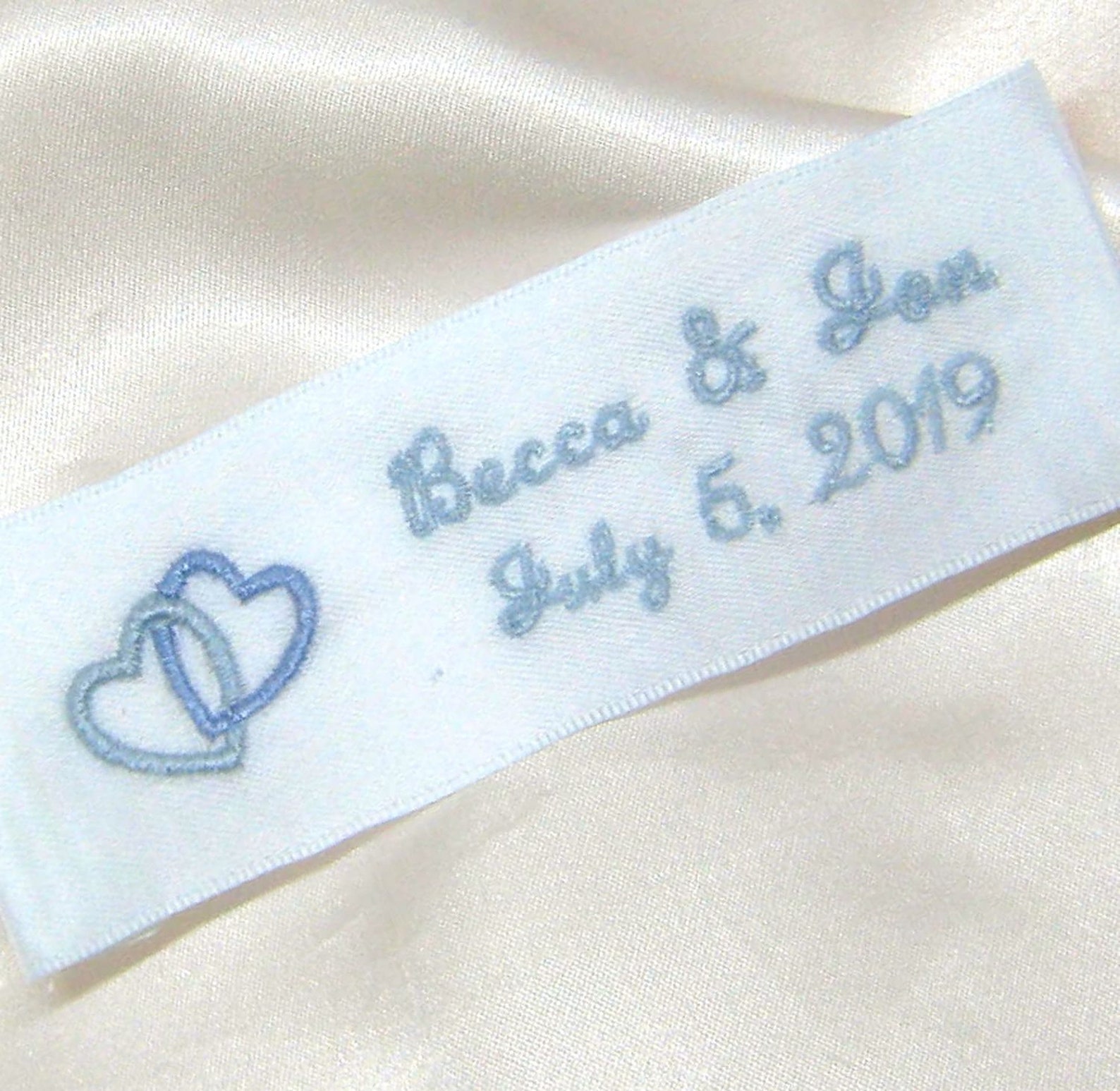 PERSONALIZED WEDDING DRESS Label Custom Emboidered Your Name Etsy