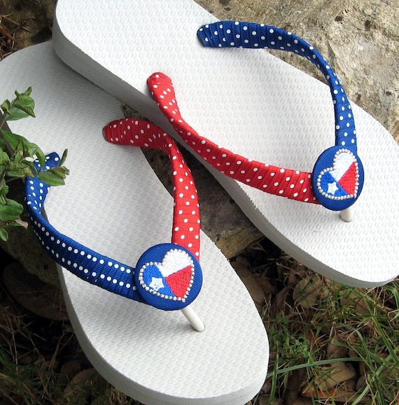 patriotic flip flops
