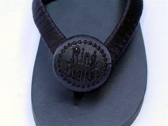 RING BEARER Gift, Boy Wedding Outfit, For Beach & Destination Weddings, Personalized, Ribbon Wrapped Straps, Childrens Sizes, Rubber Flats