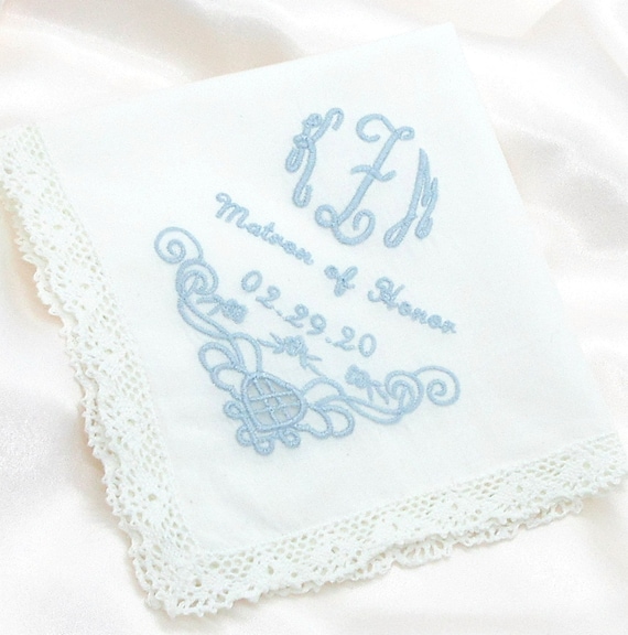 Personalised Embroidered Wedding Favour Handkerchief Bride Groom Doves Rings Personalised Embroidered Wedding Favour Handkerchief Bride Groom Doves Rings