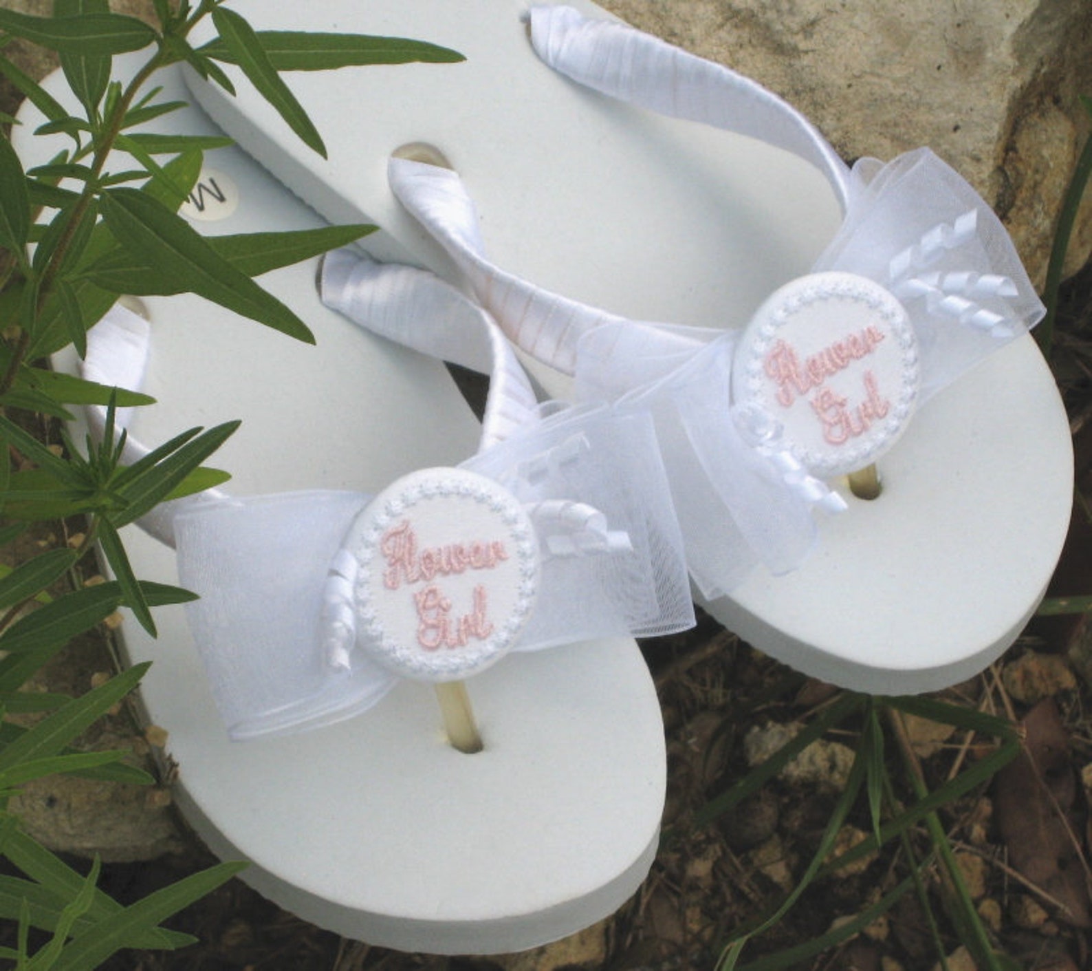 FLOWER GIRL Flip Flops Children & Girls Beach and Outdoor Etsy