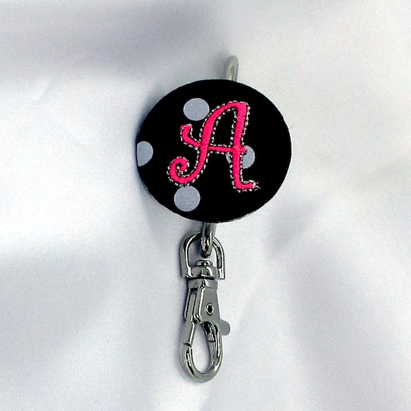 MONOGRAMMED FINDERS KEY Purse, Find Keys Fast! Covered Polka Dot Buttons, Great Gift for Her, Mother’s Day, Stocking Stuffer, Teacher Gift,